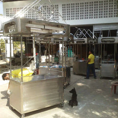 QuikFire CT03 custom stainless steel vendor cart station