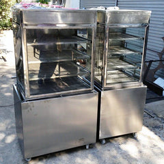 QuikFire DS02 stainless steel food warmer display