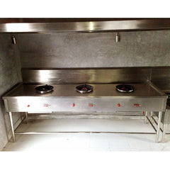 QuikFire ST03 3-burner high-pressure commercial stainless steel gas stove Thailand