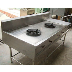 QuikFire ST05 2-burner high-pressure commercial stainless steel gas stove Thailand