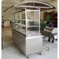 QuikFire WT02 stainless steel work station with lighting